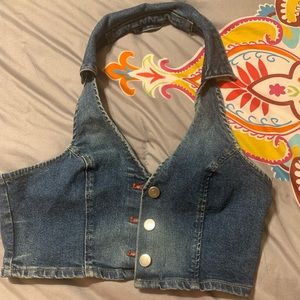 H&M divided denim vest size medium